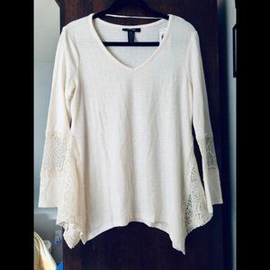 NWT Style & Co Top with Lace Accent